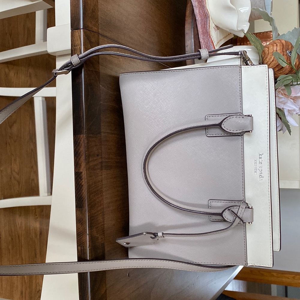 Kate Spade gray/white two toned crossbody